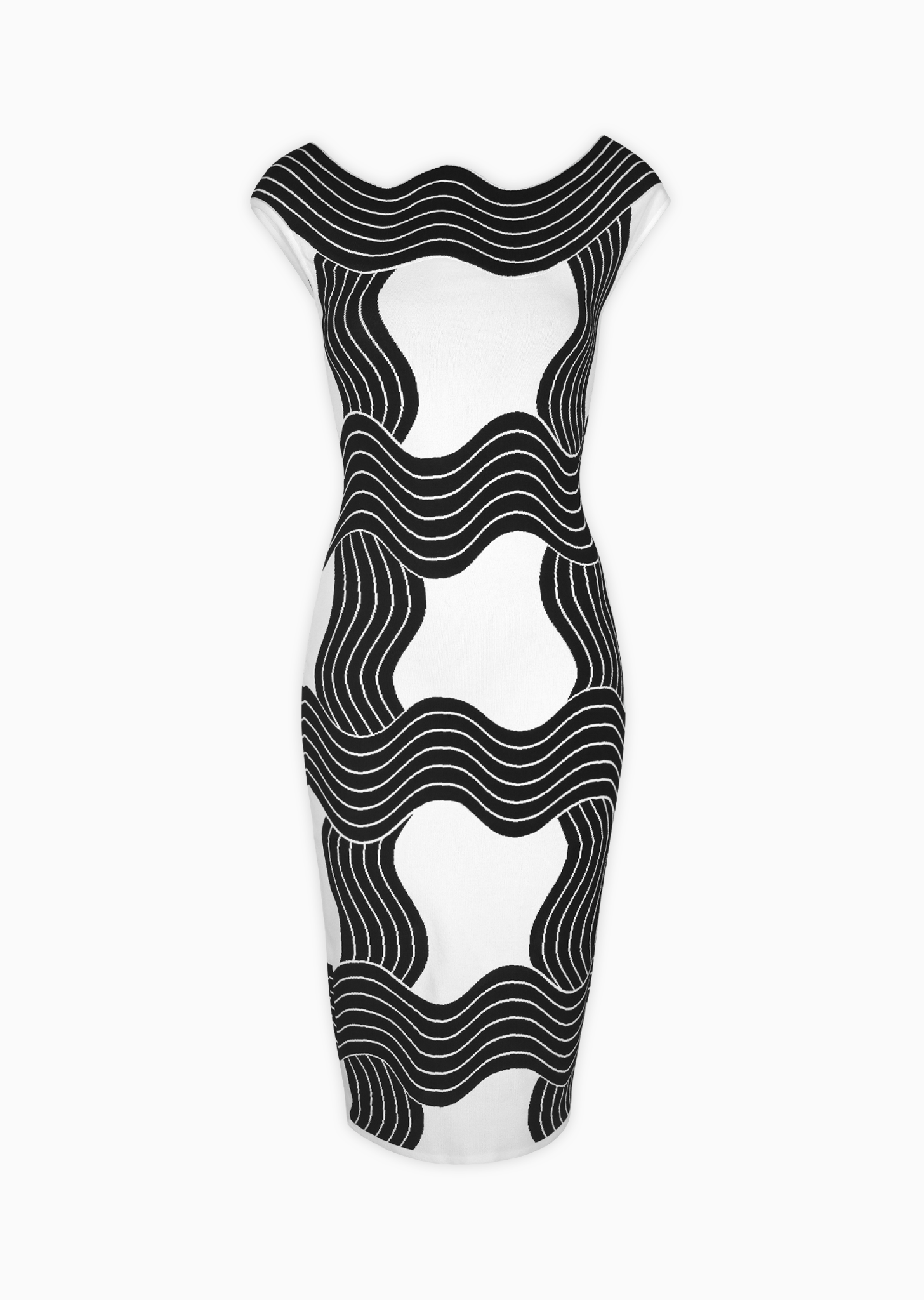 black and white swirl dress Susan White Dress, Black Booties KR5102023 Suitable for all seasons Bottom Size:32x32