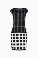 Maxine - Geometric Jacquard Knit Dress