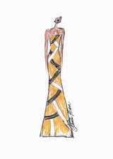 harvest gold/black/white raffia