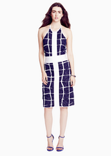 navy blue/white