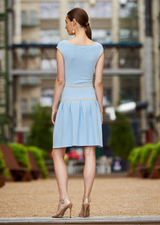 powder blue/gold