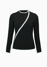 black (with white piping)