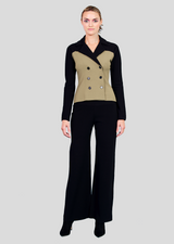 Francine - Stretch Twill Double Breasted Blazer Jacket