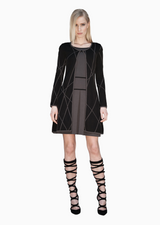 Josephine - Jacquard Knit A-line Jacket