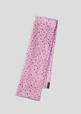 Pink Polka Dot Silk Crêpe de Chine Scarf