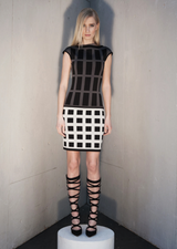 Maxine - Geometric Jacquard Knit Dress