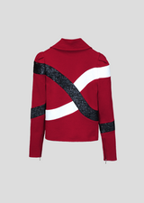 pinot noir/black/white raffia