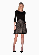 Paulette - Sophisticated A-line Mesh Dress