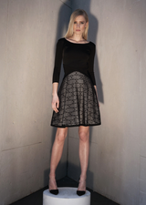 Paulette - Sophisticated A-line Mesh Dress