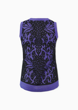 black/metallic midnight blue flower