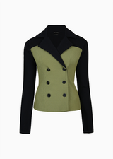 Francine - Stretch Twill Double Breasted Blazer Jacket