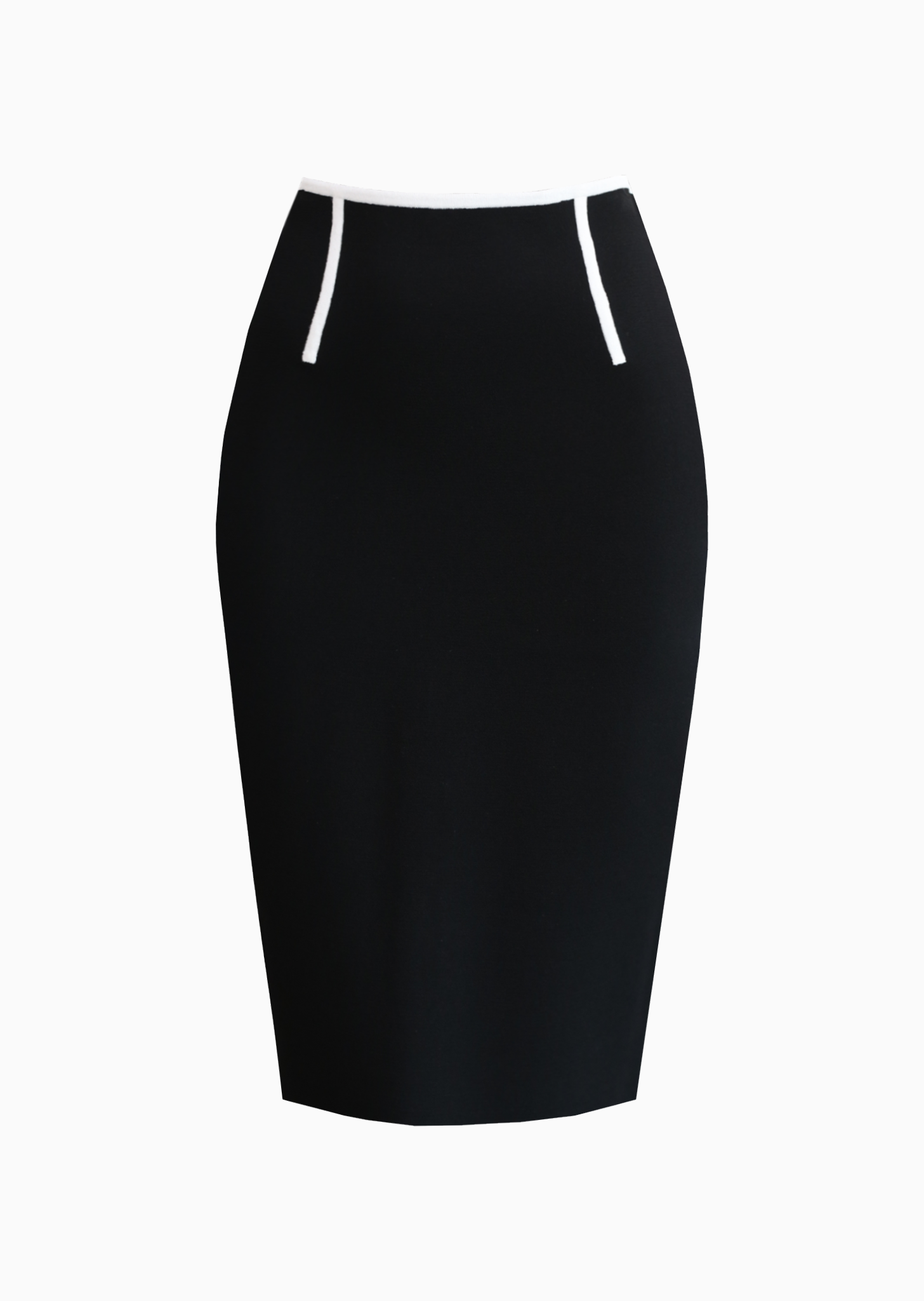 White pencil clearance skirt with pockets