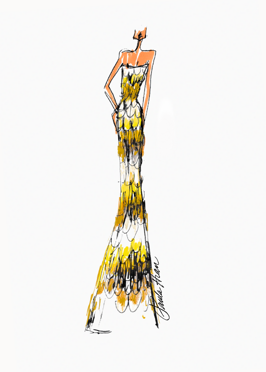 marigold/crème/brown