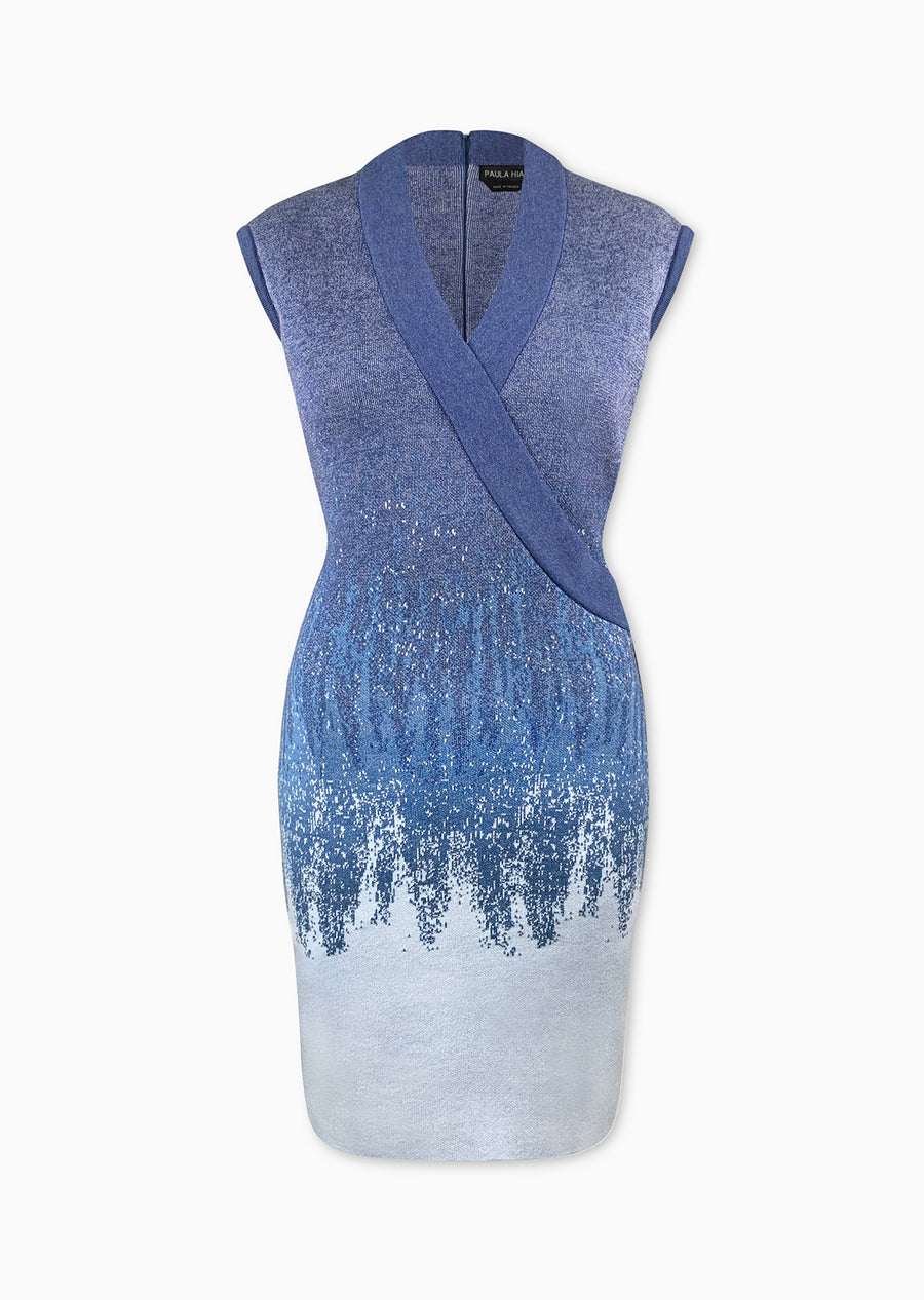 Maura Cotton Ombre Dress L / Denim (Light/Dark)