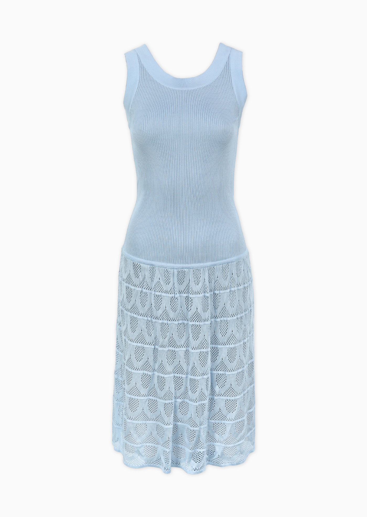 Shop Drop Waist Dress with Textured Lace Xs / Silver Blue