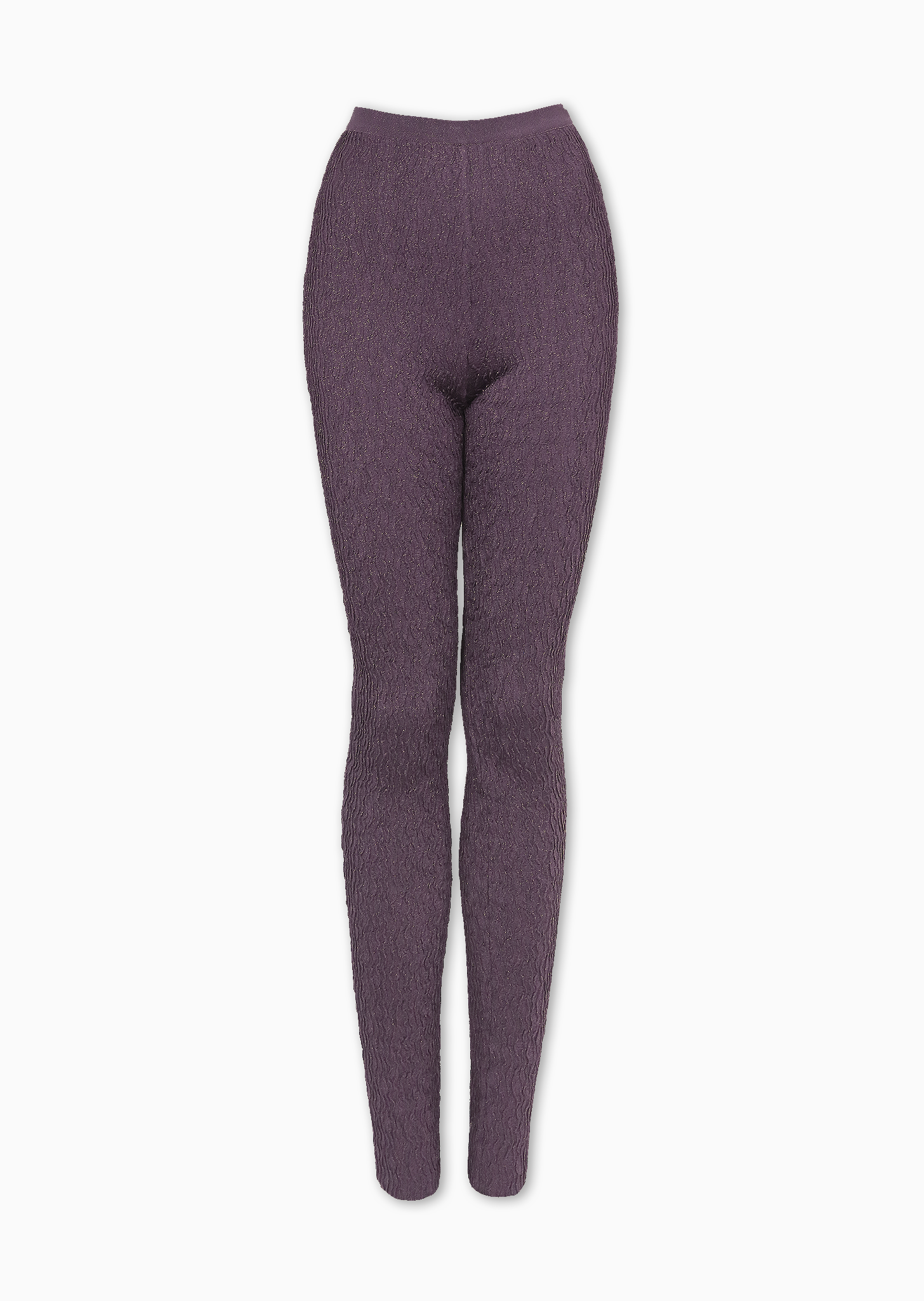 Paula Hian Leona Shimmering Skinny Pant in Textured Wave Design