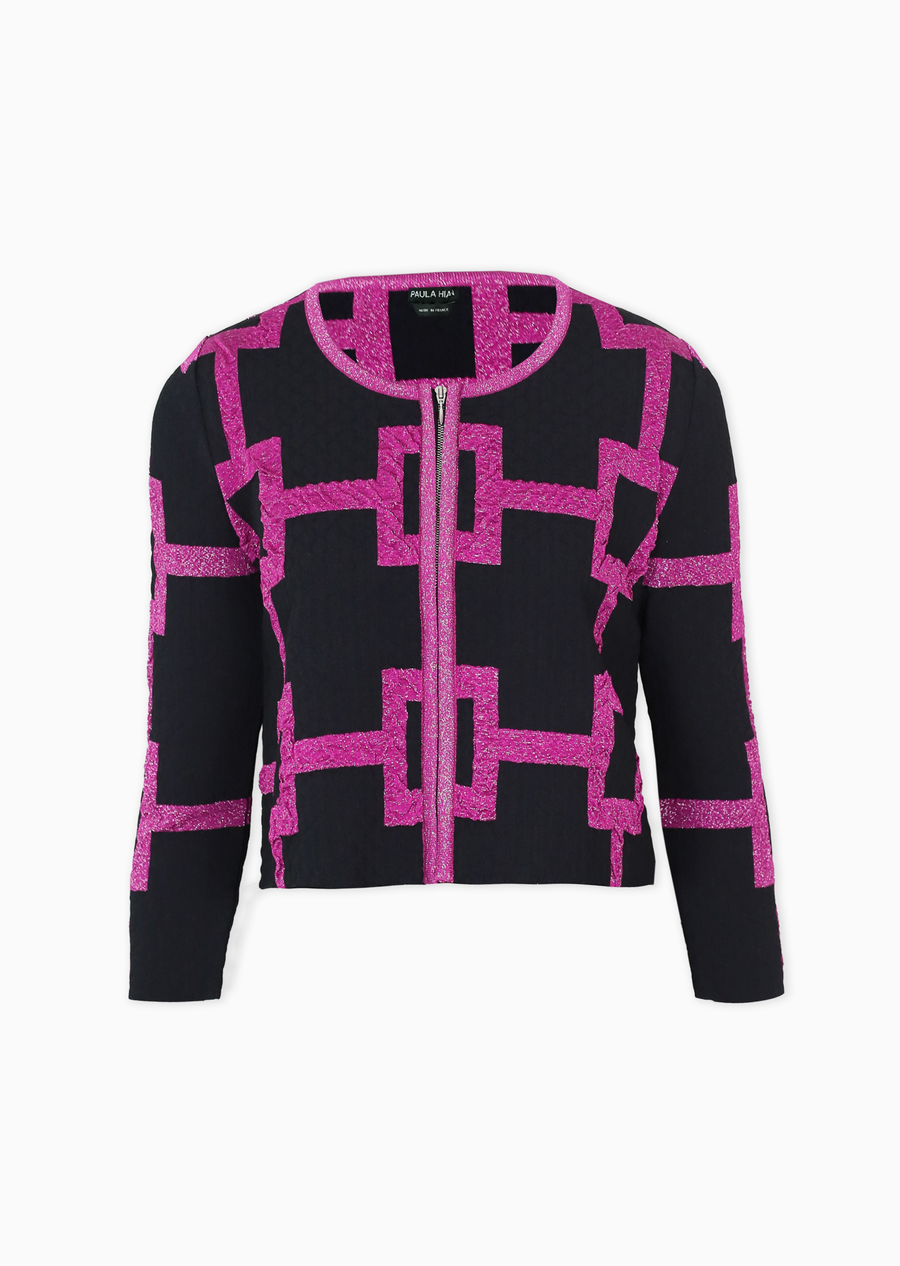 black/metallic magenta (geo)