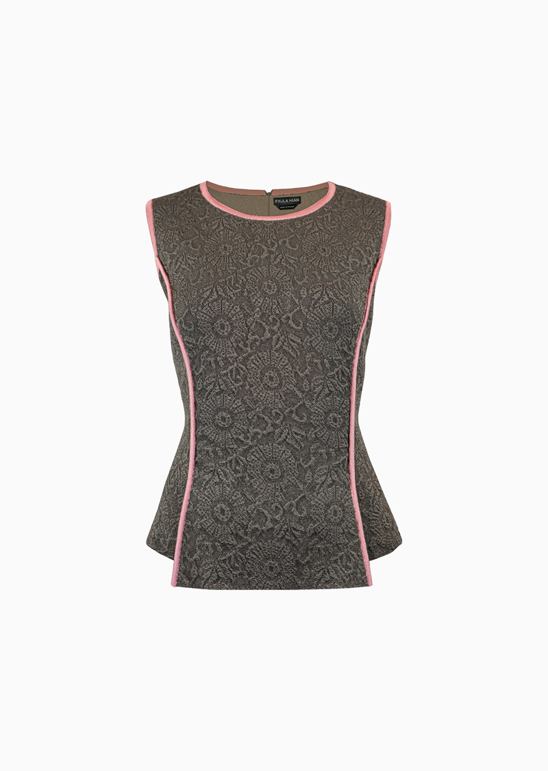 brown/rose foncé trim