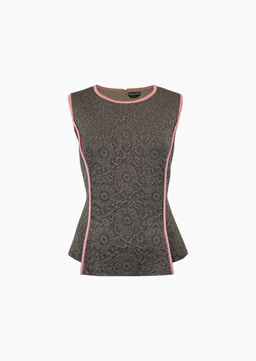 brown/rose foncé trim