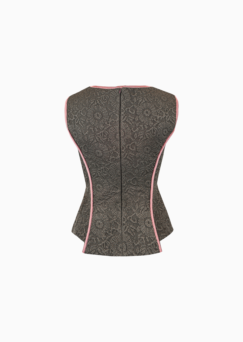 brown/rose foncé trim