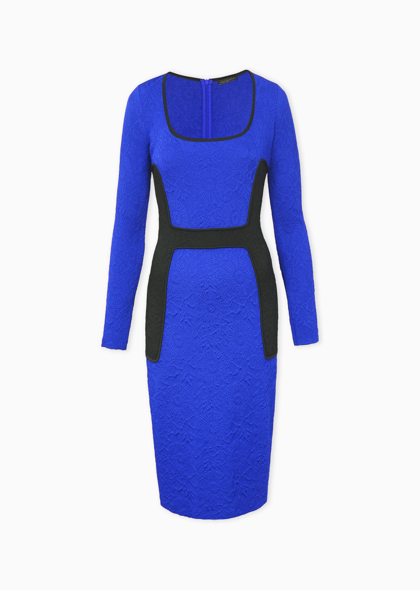 Paula Hian Long Silk Bodycon Dress XS / Cobalt Blue/Black / Silk Paula Hian Long Silk Bodycon Dress XS / Cobalt Blue/Black / Silk
