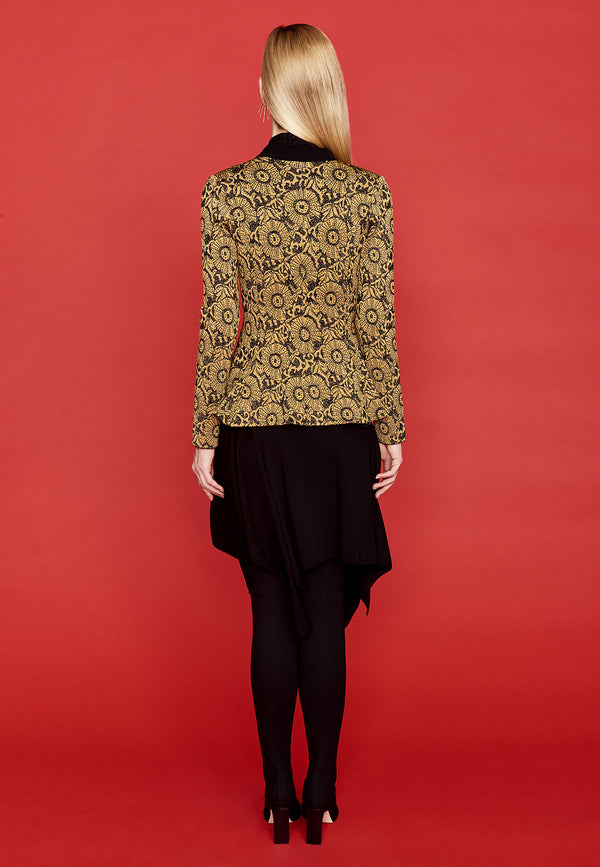 gold/black print