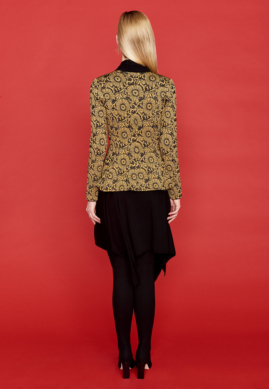 gold/black print