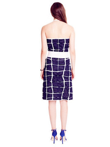 navy blue/white