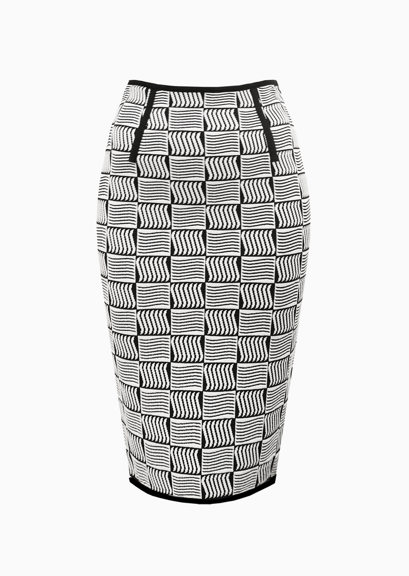 Mathilda Modern Contrast Pencil Skirt