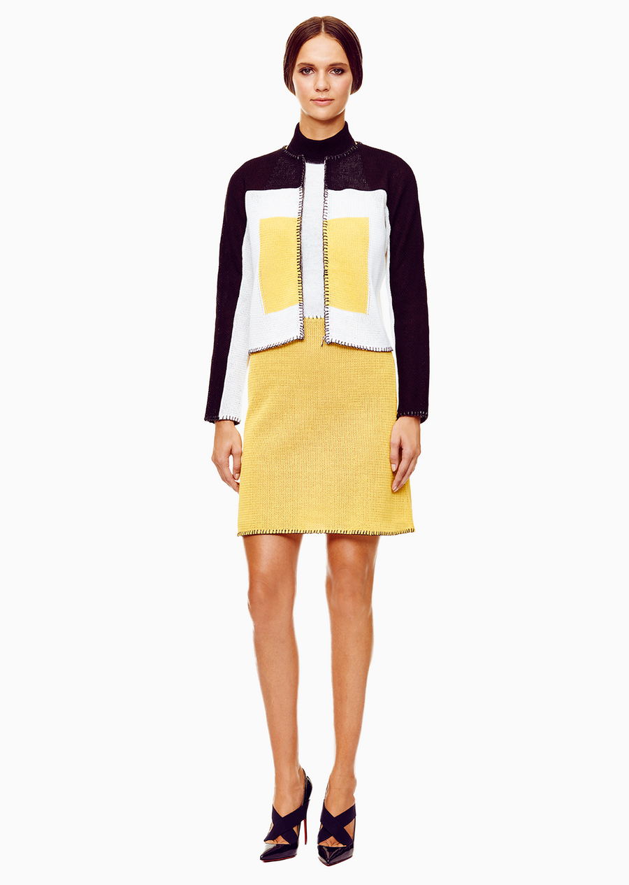 black/white/daffodil yellow