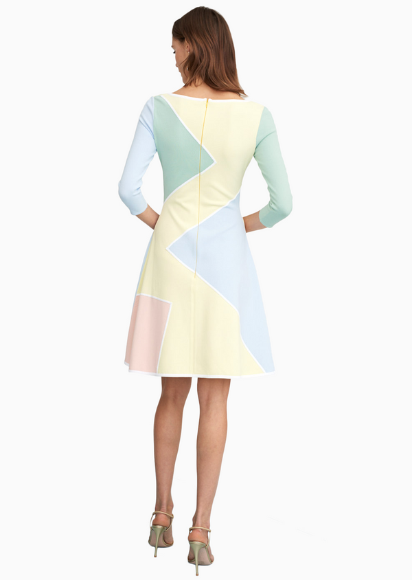 Halette - Pastel Color Block Dress