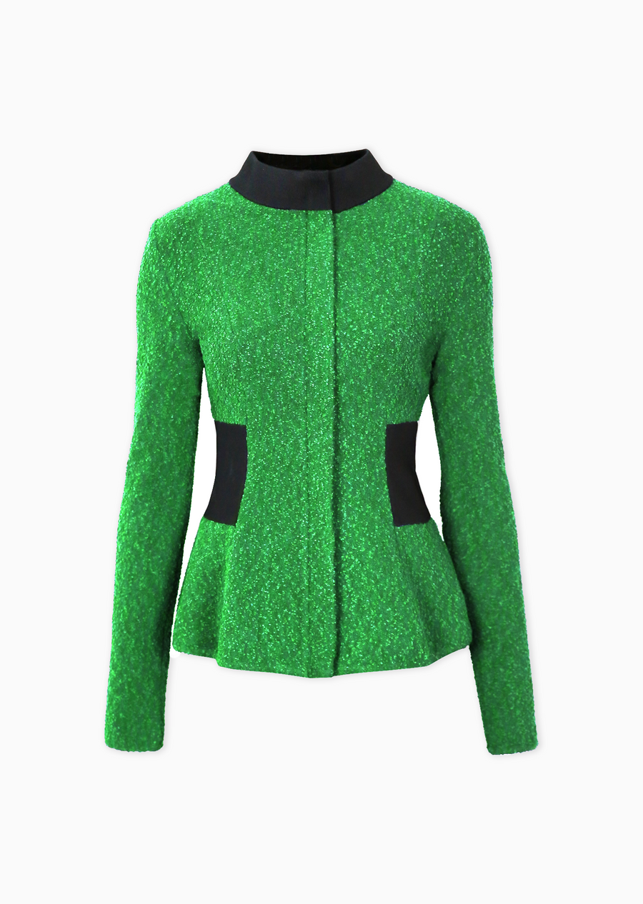 green/black tweed