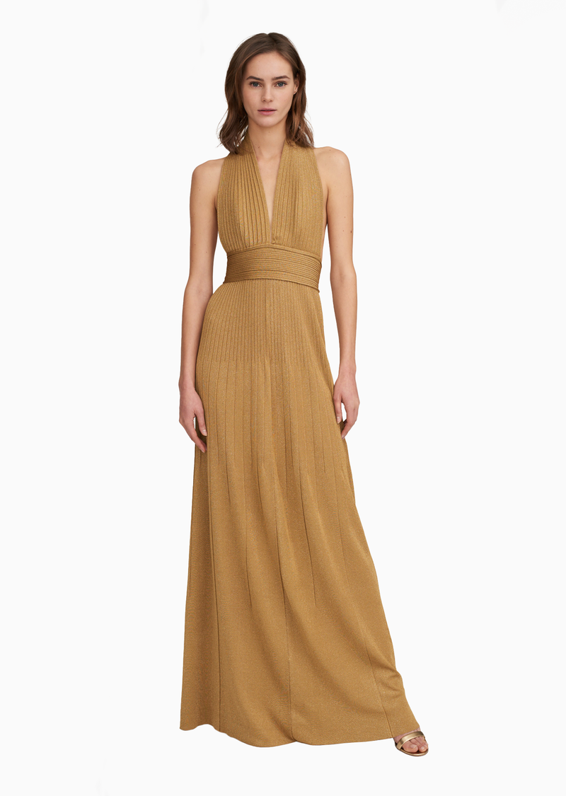 Jocelina gold glitter gown hot sale
