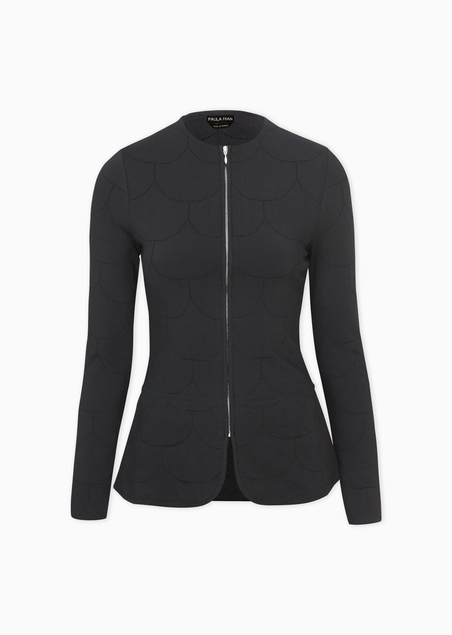 Lauren  Suit Jacket with Laser Cut Black Contrast Scales Detail