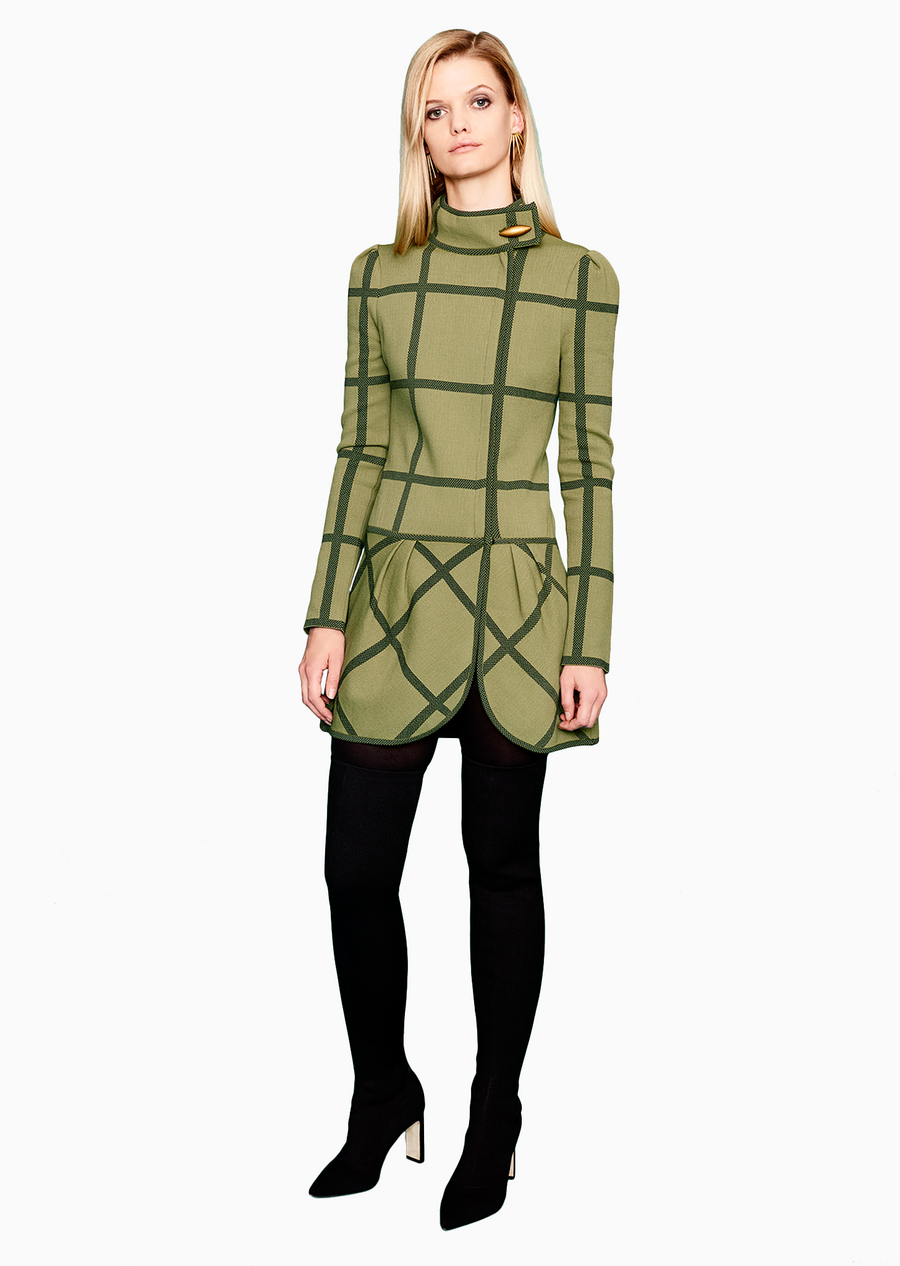 olive green plaid