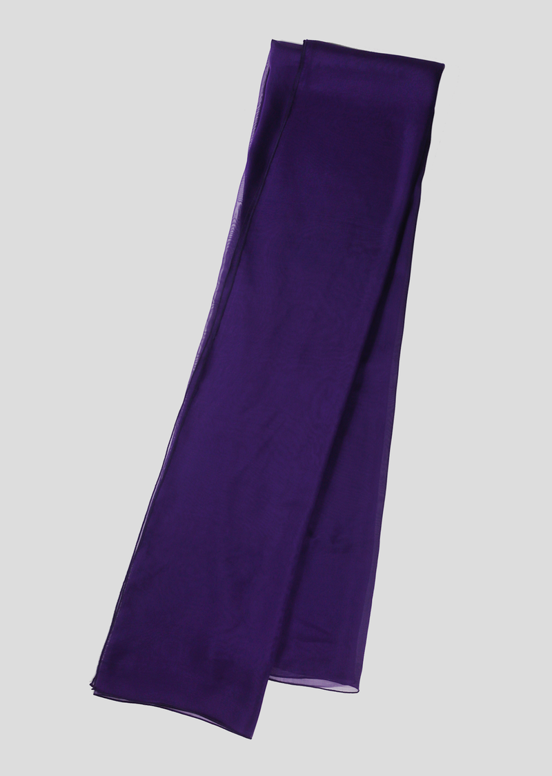 Purple Silk Chiffon Scarf