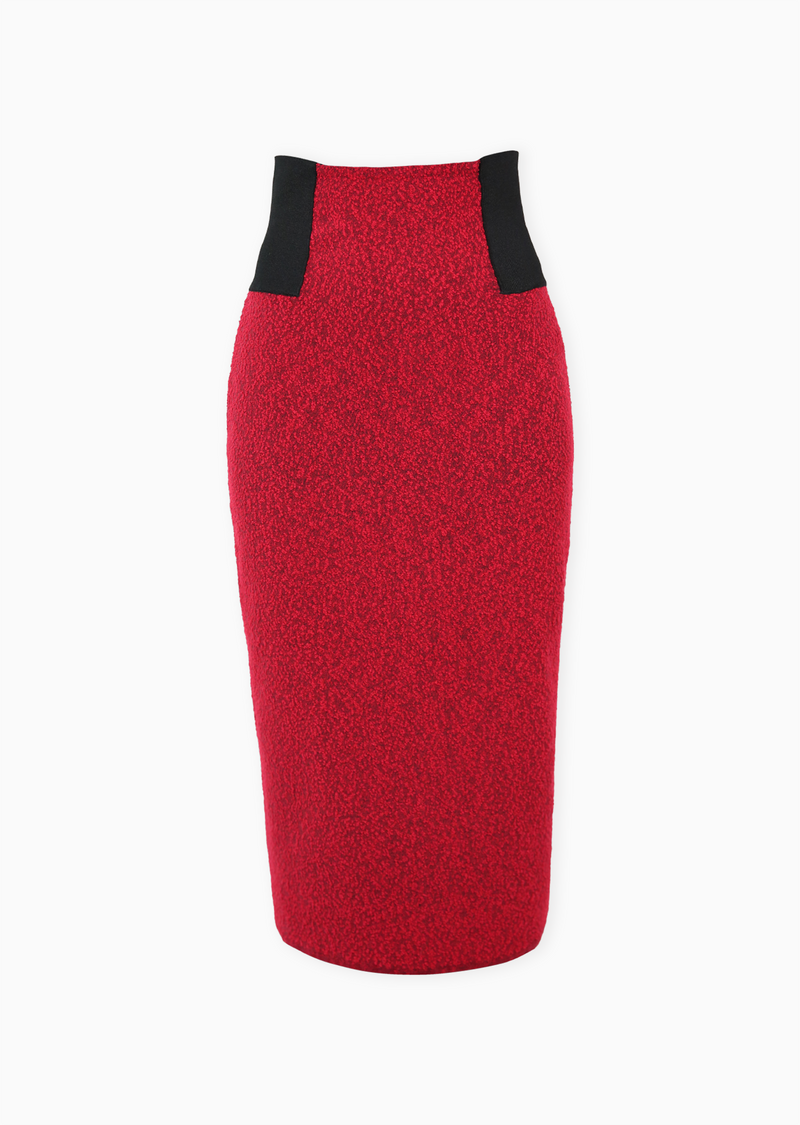 Shop red pencil skirt knit Flash Sales - Main Image