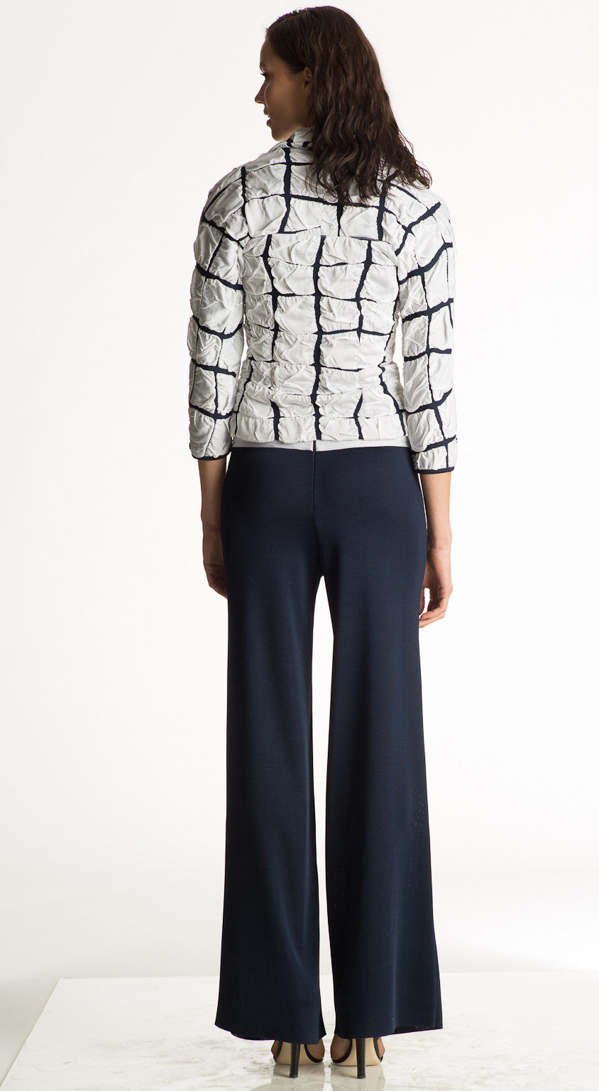 white/navy blue